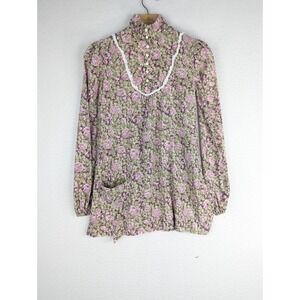 Plain Jane San Francisco Hippie Boho Top Mini Dress Cottage Floral Size 5